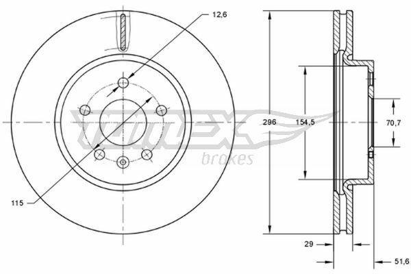 Brzdový kotouč TOMEX Brakes